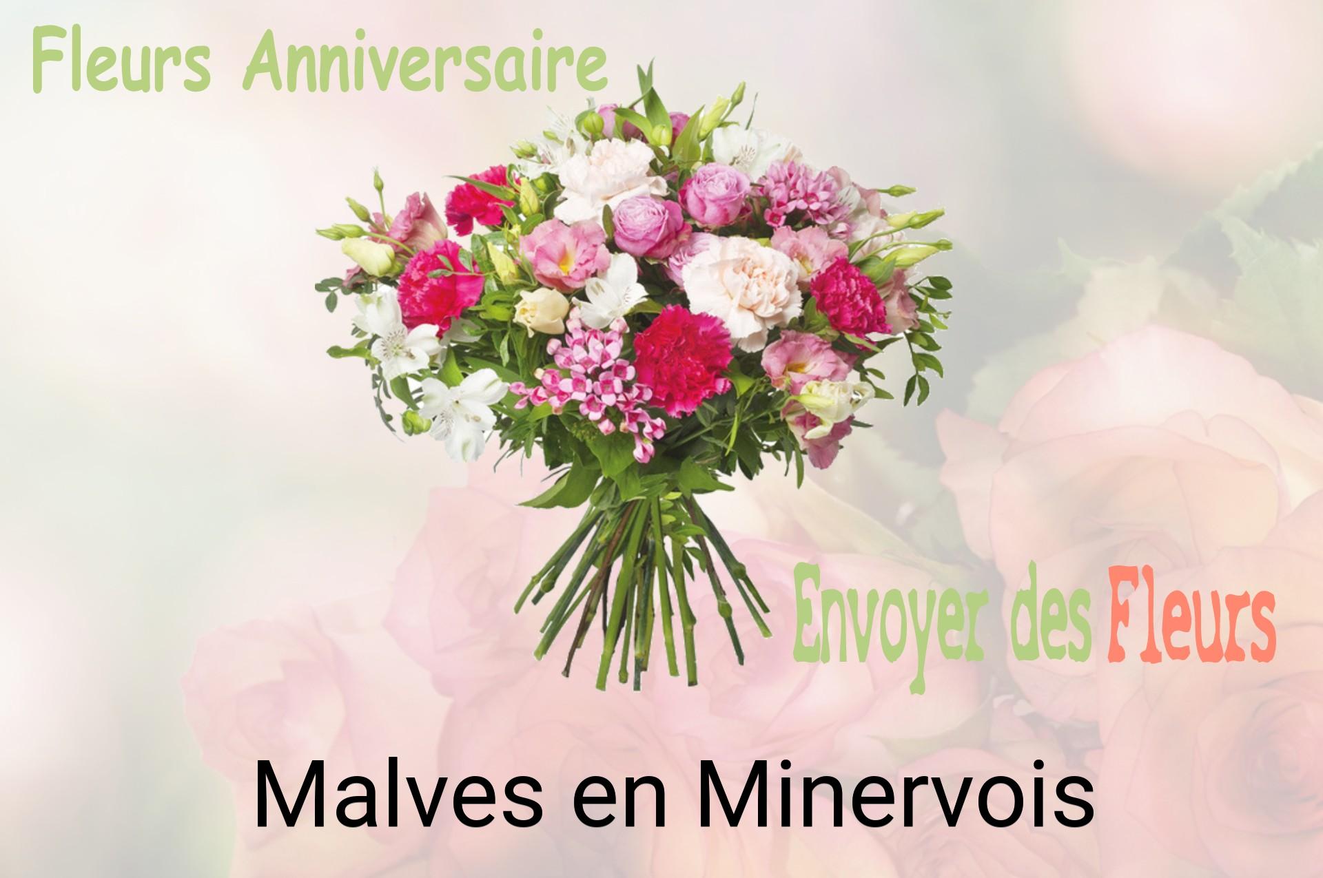 Bouquet de fleurs d’anniversaire livré à Malves-en-Minervois