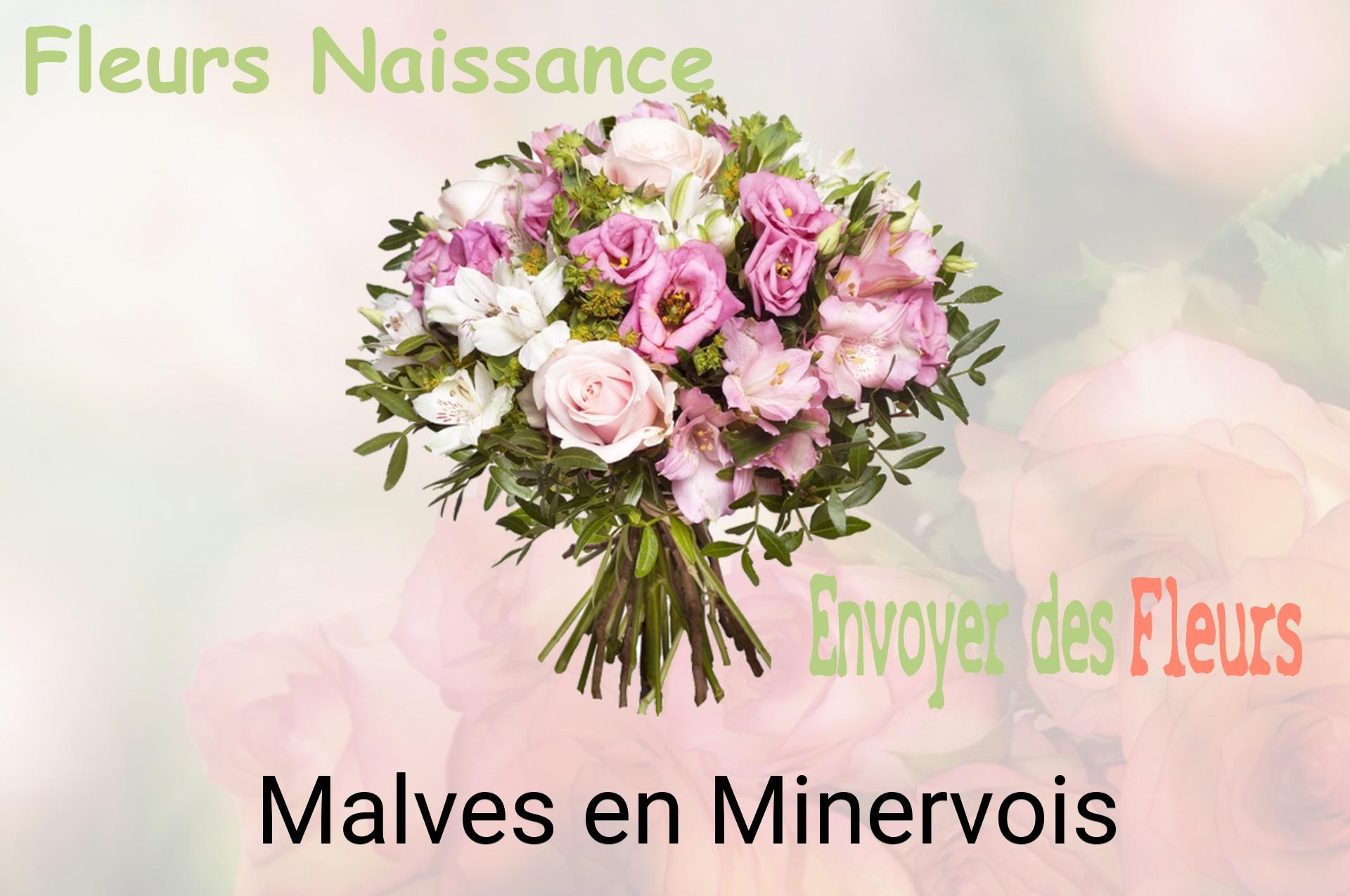 Bouquet de fleurs de naissance livré à Malves-en-Minervois
